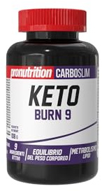 Pronutrition Keto Burn 9 – Termogenico con CLA, Cromo ed Estratti Vegetali per Metabolismo dei Lipidi ed Equilibrio del Peso – 90 Compresse