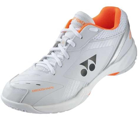 YONEX Power Cushion 65 X Unisex-Erwachsene Sneaker, Weiß/Orange, 42 EU