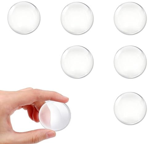 6 Pcs Rubber Door Stop Set - Self Adhesive Wall & Door Protectors, Clear Silicone Handle Bumpers