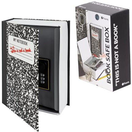 Fisura – Cassaforte a forma di libro this is not a book. Cassaforte libro originale con serratura a combinazione. Cassetta di sicurezza nascosta. 18 x 11,5 cm