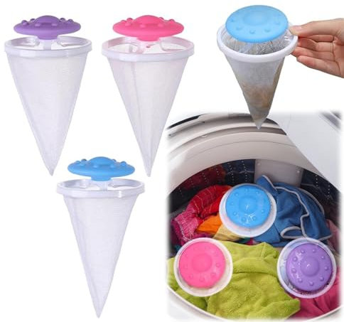 Pet Hair Remover Washing Machine, Washing Machine Lint Catcher, Pet Hair Remover for Laundry and Floating Hairs Filtering Mesh, Reusable Laundry Lint Remover Filter for Washing Machine (3pcs)