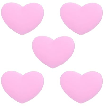 YELARXI Tennis Racket Vibration Dampener Soft Silicone Racket Shock Absorber, Fit for Tennis Racquet String - Heart Shaped (Light Pink, 5Pcs)