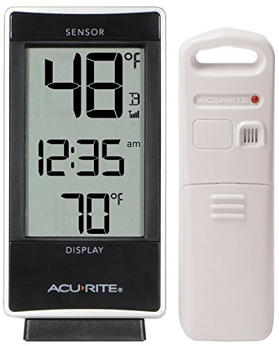 AcuRite 02059M Digital Thermometer with Indoor and Outdoor Temperature,White