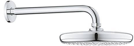 GROHE Tempesta Soffione 210 (1 getto Rain, 210 mm, DreamSpray erogazione uniforme, SpeedClean anticalcare), Cromo, 26411000