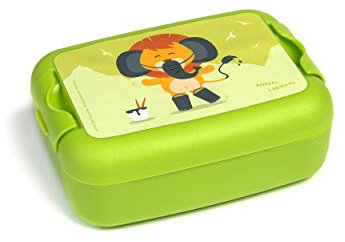 Amuse Lunchbox / Brotdose Karneval der Tiere, mit Klick-Verschluss, Motiv Löwe