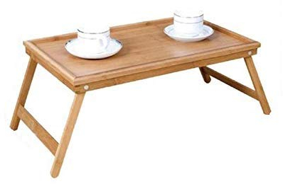 Bandeja para Cama Plegable, Mesa Desayuno con Patas Plegables (BAMBÚ)
