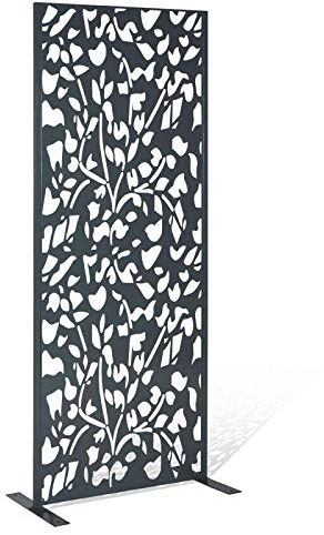 IDMarket - Panneau décoratif Universel 150 x 50 CM Flower Gris