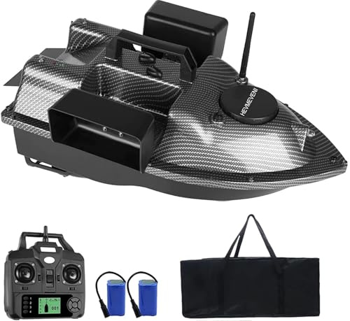 HENGGE Posicionamiento De GPS RC Boat Pesca Inteligente Bait Boat RC Herramienta De Pesca En Barco,Carbon Fiber,12000Mah