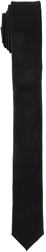 Yolev Corbata Negra Corbata de Hombre de Color Sólido Corbata Estrecha de 4cm Corbata Ajustada Ajustable Preatada Adecuada para el Uniforme Escolar de Graduación de Bodas de Hombres
