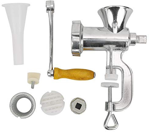 TAKESH Picadoras de Carne manuales, picadora de Carne de Acero Inoxidable con Tubos de embutición, máquina trituradora Manual for Picar Carnes, Cerdo, Fideos, Pimienta #5