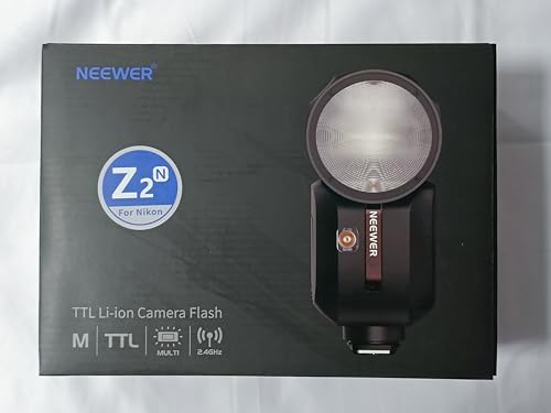 NEEWER Z2-N 2,4G TTL Blitzlicht Rundkopf Speedlite für Nikon, Blitzgerät mit 76W, Kuppeldiffusor, TTL/M TCM Umschalttaste, 2 Modellierlichter 1/8000s HSS 7,4V/2600mAh Akku 480 Volle Leistung Blitz