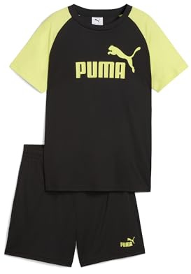 PUMA ESS No.1 Logo Poly Tee and Shorts Set B, Abiti lavorati a maglia Bambino, PUMA Black,