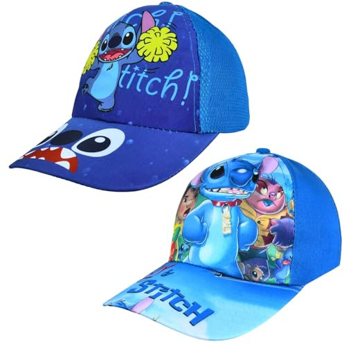 Baseball Cap, 2pcs Cartoon Kinder Caps Jungen, Cartoon Baseball Cap, Mädchen Kappe Baseballs, Kinder Baseballs Caps, Baseballes Capes Kinders, Kinders Capes, Kinde hat Sonnenschutz (Polyester, Blau A)