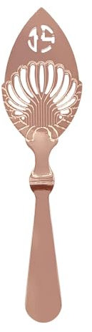 Gotero de absenta, cuchara ranurada de acero inoxidable,con colador de cubos de azúcar de diseño hueco - Herramienta de barra de cocina, cuchara fuente de absenta, acero inoxidable 304, para