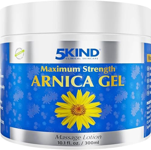 5kind Hochdosiertes Arnika Gel 300 ml - Schnell wirkende Arnikaa Salbe gegen Blutergüsse und Schwellungen - Arnica Montana Extrakt – Arnika Salbe hochkonzentriert für Muskeln und Gelenke von Läufern