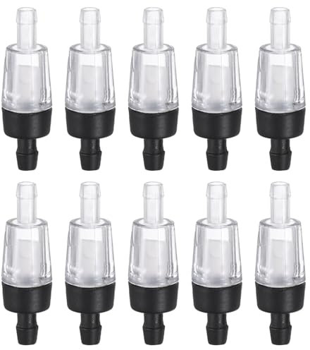 M METERXITY 10-Pack Aquarium Air Check Valve, Plastic One Way Non-Return Valves Air Valve Air Tubing Accessories Air Pump Accessories for 3/16 Airline Tubing Fish Tank [Black White]