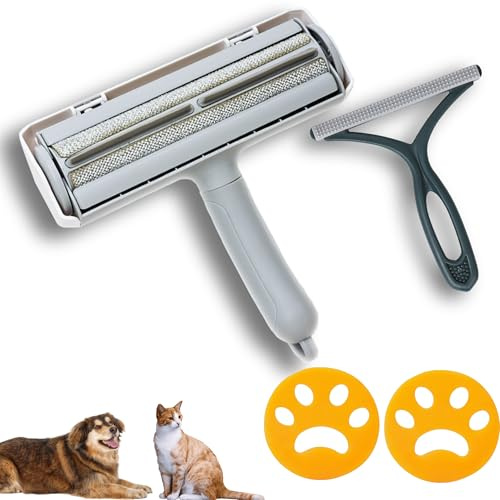 Rodillo Quitapelos Mascotas Reutilizable | Quita Pelos y Pelusas de Ropa, Sofá y Coche - Cepillo Quita Pelos Perros y Gatos - Limpieza Fácil sin Adhesivos, Ideal Hogar con Mascotas
