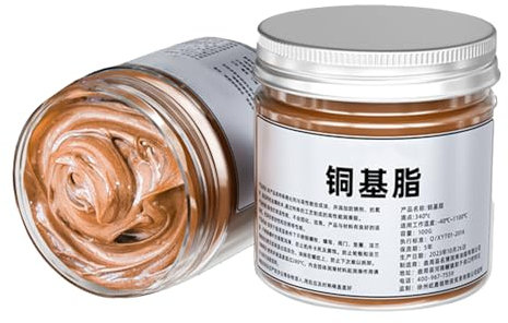 100 g di grasso antibloccaggio al rame per alte temperature, resiste a temperature estreme, protegge da grippaggio, grippaggio, ruggine e corrosione, ideale per auto e veicoli. Pasta resiste