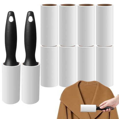 Removedor de de mascotas | Rodillo de pelusa para depilación de mascotas | Juego de herramientas de 600 hojas con 2 asas, suministros de limpieza para sofá, cama, ropa, muebles, alfombras, perros