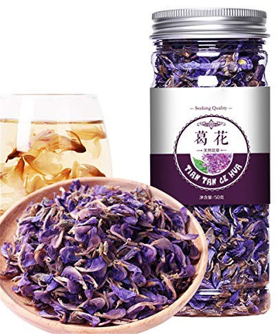 50g De Té De Hierbas Orgánico Original Chino De Clavo Té Fragante Té Verde De Frutas Con Flor De Pothos Bebida Bebida De Hierbas Calmante Y Relajante Enlatado (50g Fleurs de kudzu)
