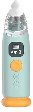 Aspirador nasal para bebé, aspirador nasal eléctrico para bebé, recargable, con 3 niveles de succión, música y 3 tamaños de silicona, 65 KPa puede eliminar rápida y suavemente la congestión nasal