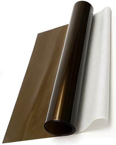 burlapfabric.com 20 Gauge Tinted Vinyl Sold by the Yard - 54 Wide, Durable Black Vinyl Wrap for Crafting, Tinted Window Film, Ideal for Windows, Crafting, DIY Projects, & Outdoor Use - Made in Japan