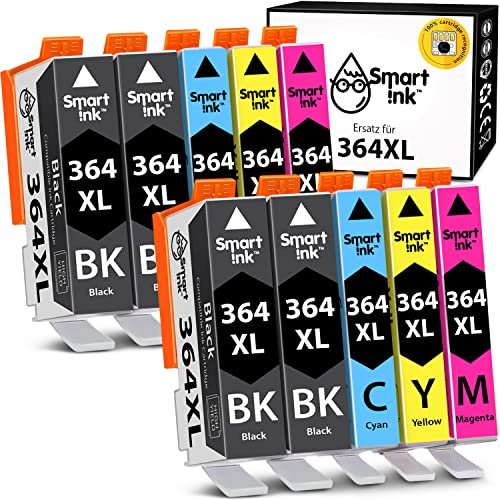 Smart Ink Kompatible Druckerpatronen als Ersatz für HP 364 XL 364XL 10 Multipack (4BK & 2C/M/Y) Patrone hoher Kapazität für HP Photosmart 5520 5510 5524 6520 5515 OfficeJet 4620 4622 DeskJet 3520