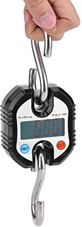 Balanza de grúa profesional, portátil, digital, 150 kg, balanza de colgar, mini gancho electrónico, balanza para pesaje de equipaje, hogar, granja, fábrica, caza, aire libre, etc.(Negro)