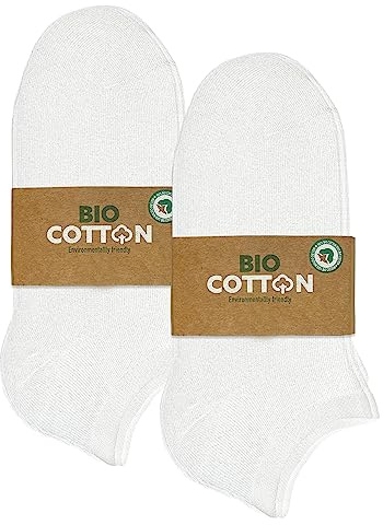 mehrstrumpf 8/12 pares de calcetines para niños 100% orgánicos, sin costuras, para zapatillas, para niños y niñas (Modelo: Biolivia), 35-38