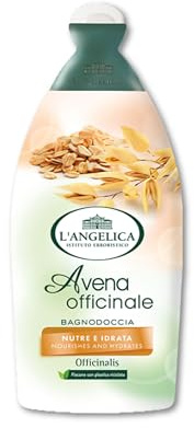 L'Angelica Officinalis Bagnoschiuma con Estratto Naturale di Avena, Bagnodoccia Nutriente e Idratante, Docciaschiuma Senza Parabeni o Siliconi, 1 confezione da 500 ml