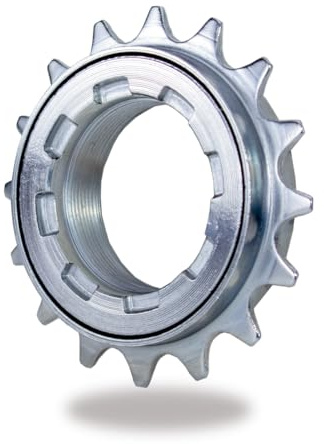 TSTRAUM Ruota libera per bicicletta a velocità singola 16/18 denti, accessorio di ricambio compatibile con ruota libera da 1/2'' x 1/8'' (argento 16T)