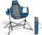 ALPHA CAMP Swinging Camping Chair Folding Garden Chairs with Cup Holder Headrest and Adjustable Backrest Portable Rocking Recliner for Picnic Outdoor Camping