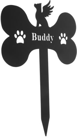Yardwe Piquet Commémoratif Os pour Chien Marqueur de Tombe et Portable pour Décoration de Jardin et Funéraire Animaux pour Cimetière et Souvenirs