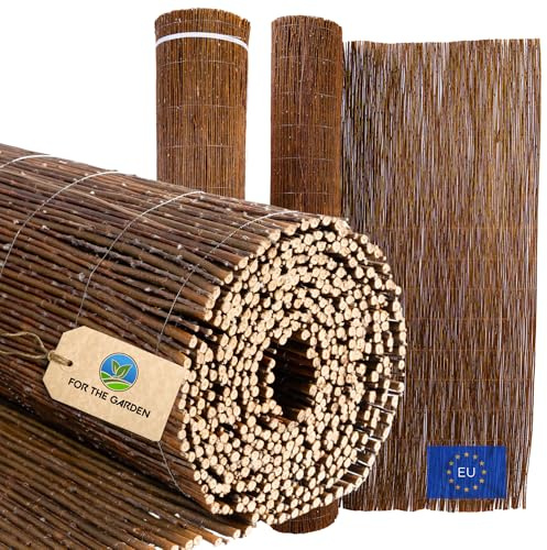 FOR THE GARDEN 130 x 300 cm Cañizo de Mimbre Natural, Ocultación para Jardín y Balcón, Valla Exterior Decorativa Protección Visual Valla de Mimbre Estera de Mimbre