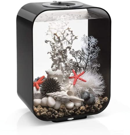 biOrb LIFE 15 Acrylic Aquarium, Black, MCR Multi-Colour Remote LED Lighting, Elegant Fish Tank with 5-Step Filtration System, Easy Setup, Includes Remote, Air Pump, Filter Cartridge, Ceramic Media