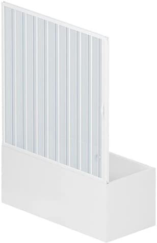 Box Doccia per Vasca Sopravasca A Soffietto 1 Lato Apertura Laterale Riducibile Colore Bianco Pastello Modello Simply (170)