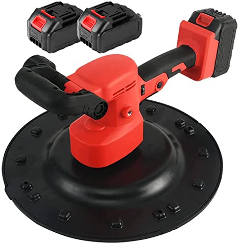 ZUKETANG Cazzuola Elettrica per Cemento E Cemento con Batteria al Litio Senza Spazzole, 48v 1680w Cazzuola per Pavimenti in Cemento Manuale Muratori Cazzuola per Intonaco Strumento,2X2500MAH
