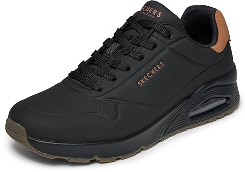 Skechers Men's UNO Suited ON AIR Sneaker, Black, 7 UK