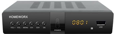 Mediasonic HW250STB Digital TV Converter Box with Recording and Multimedia Function, ATSC Digital Converter Box, USB Multimedia Function, 1080P HDMI Output, Metal Case, Clear QAM