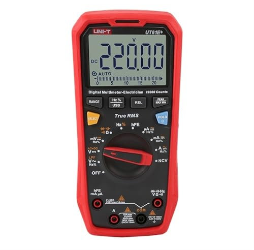 KAYPBWQMG UT61E+ Multimetro True RMS Digitale unità Auto Range Misuratore True RMS Display a 22000 cifre Test di capacità Elevata 220mF