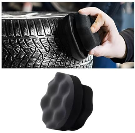 JNNJ Polierschwämme Pads, Applikator-Pad zum Auftragen Reifenglanz, Wiederverwendbarer Reifenreiniger-Schwamm, Tire Sechskant-Applikator, Handpolierschwamm zum gleichmäßigen Auftragen von Politur