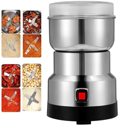 MiBoce Molinillo De Grano Eléctrico, Máquina Trituradora Multifuncional 50G-150G, con Cuchillo De Acero De Cuatro Hojas, Molienda Rápida, para Maíz Seco, Café, Pimienta, Semillas Alimenticias