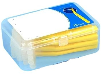Interdentalborstar och tandtrådspinnar, Interdentalborste L-formad 20 st Flerfärgad(Yellow)