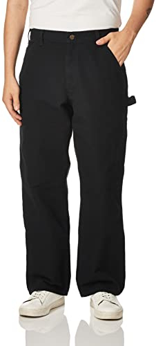 Carhartt Herren Latzhose, verwaschene Ente, Arbeitslatzhose, Schwarz, 40 W x 32 L