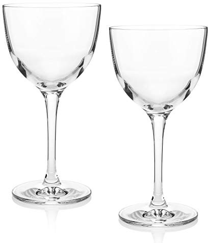 HISTORY COMPANY The Original Nick & Nora Crystal Coupette-Style Glass – Iconic 2-Piece Set of Vintage-Inspired Barware for Craft Cocktails (Gift Box Collection)