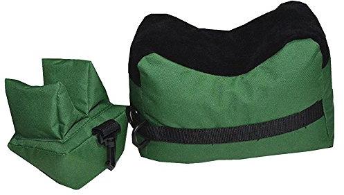 Sac de Repos de Pistolet Avant et Arrière, Sac de Tir de Cible de Chasse, Support de Tir Chasse Carabine Banquette de Repos pour la Pratique en Plein air de Fusil/Arme à Feu (Vert Foncé)