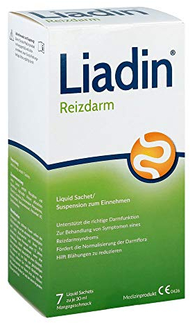 Liadin Reizdarm - Hilft bei Blähung, Reizdarm, Durchfall, Bauchschmerzen, Verstopfung - klinisch geprüft - vegan, glutenfrei, laktosefrei - 7 Stück