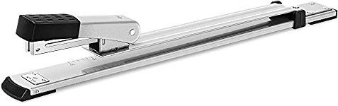 Deli Langarmhefter, langer tacker für Broschüren und Buchbindung, 25 Blatt, silber