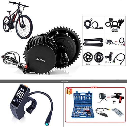 SYN-GUGAI BBSHD Motore ebike con Display LCD Opzionale, Kit di conversione ebike Motore Kit Motore Bici elettrica Fai da Te,Display SW102-48V750W Motor 48tt