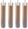 Someo 4 Pieds cylindriques pour Cadre à Lattes Naturel 30 cm